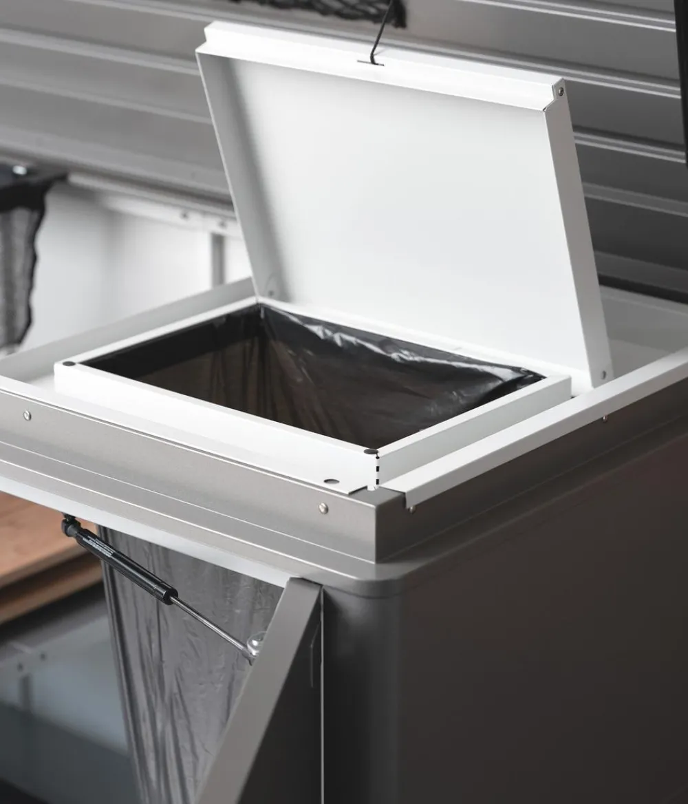 biohort Zubehör & Ausstattung - Müllsackhalterung für HighBoard Gr. 160, ca. B43,8/H52,7/T74,5 cm Hellgrau