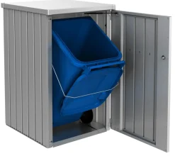 biohort Mülltonnenbox Alex, ca. B80/H129/T88 cm Silber