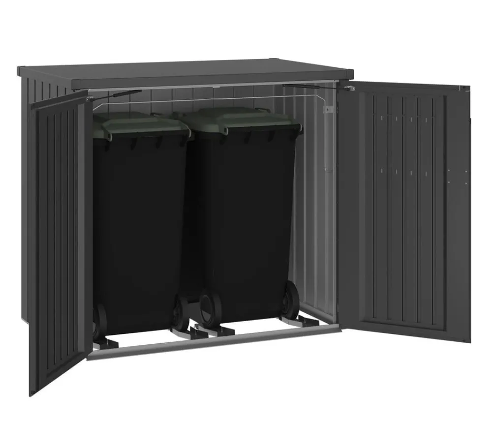 biohort Mülltonnenboxen - Mülltonnenbox Alex Duo, ca. B147/H129/T88 cm Dunkelgrau