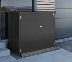 biohort Mülltonnenboxen - Mülltonnenbox Alex Duo, ca. B147/H129/T88 cm Dunkelgrau
