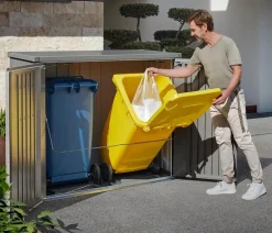 biohort Mülltonnenboxen - Mülltonnenbox Alex Duo, ca. B147/H129/T88 cm Quarzgrau