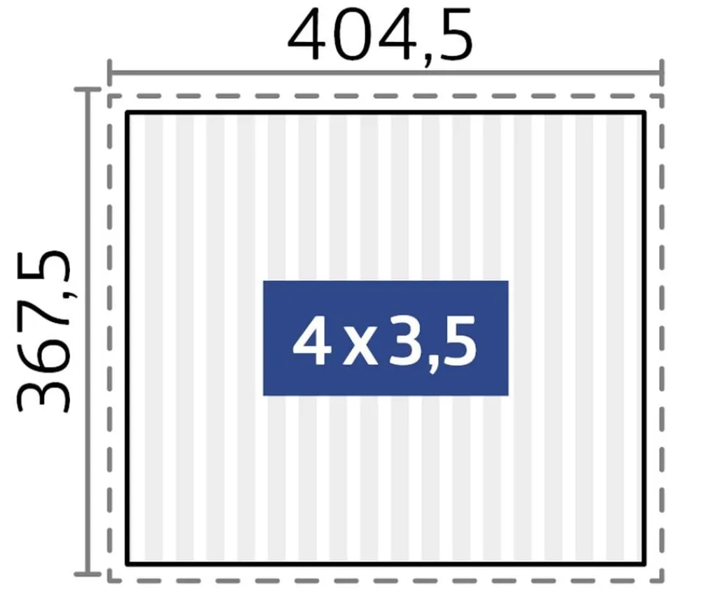 biohort Pergola 4 x 3,5 einfarbig, ca. B404,5/H264/T367,5 cm Dunkelgrau Discount