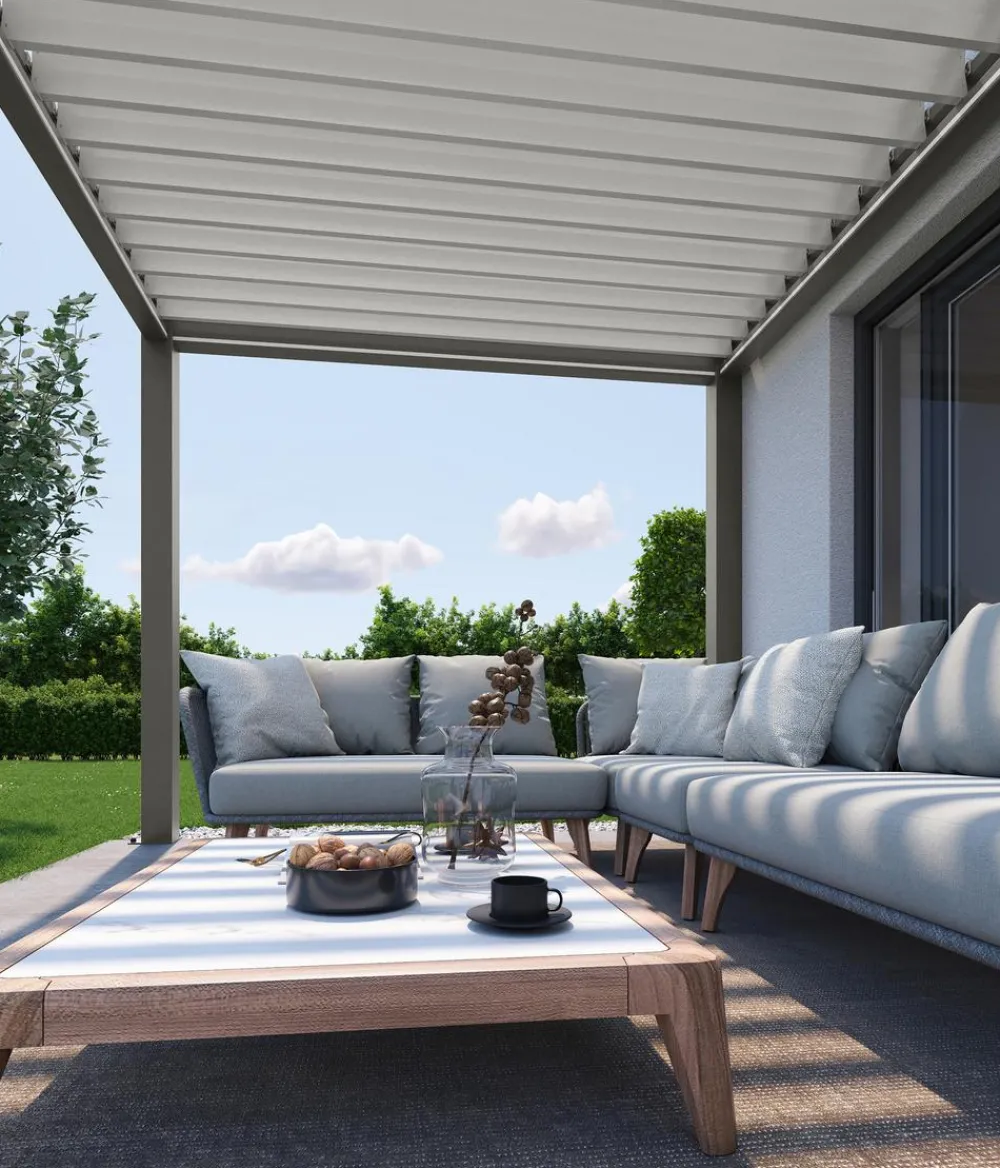 biohort Pergolen - Pergola 3 x 3,5 einfarbig, ca. B312/H264/T367,5 cm Quarzgrau