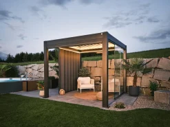 biohort Pergola 3 x 3 einfarbig, ca. B312/H264/T312 cm Dunkelgrau Best