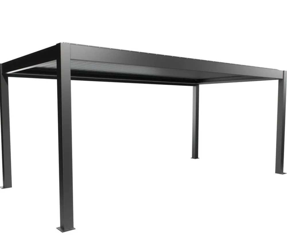 biohort Pergola 6 x 3 einfarbig, ca. B608/H264/T312 cm Dunkelgrau New