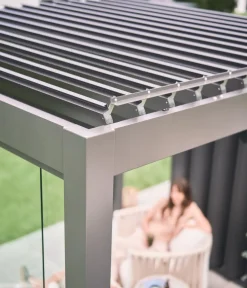 biohort Pergola 6 x 3 einfarbig, ca. B608/H264/T312 cm Dunkelgrau New