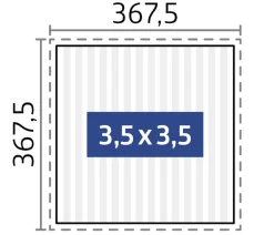 biohort Pergola 3,5 x 3,5 einfarbig, ca. B367,5/H264/T367,5 cm Quarzgrau Discount