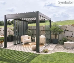 biohort Pergola 4,5 x 3 einfarbig, ca. B460/H264/T312 cm Dunkelgrau Sale