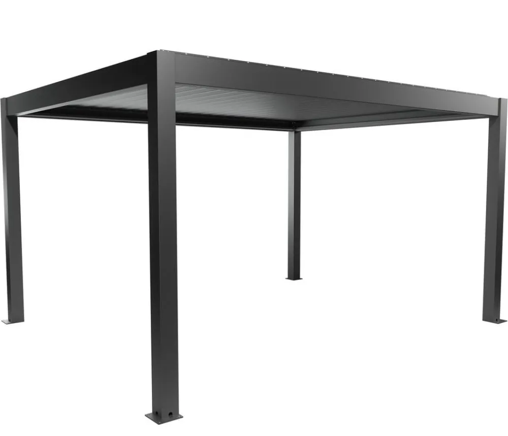 biohort Pergola 4,5 x 3,5 einfarbig, ca. B460/H264/T367,5 cm Dunkelgrau Clearance