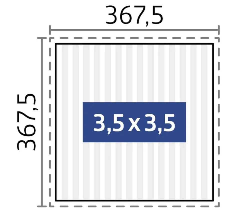 biohort Pergolen > Pergola 3,5 x 3,5 zweifarbig, ca. B367,5/H264/T367,5 cm