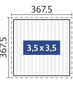 biohort Pergola 3,5 x 3,5 zweifarbig, ca. B367,5/H264/T367,5 cm Weiß Discount