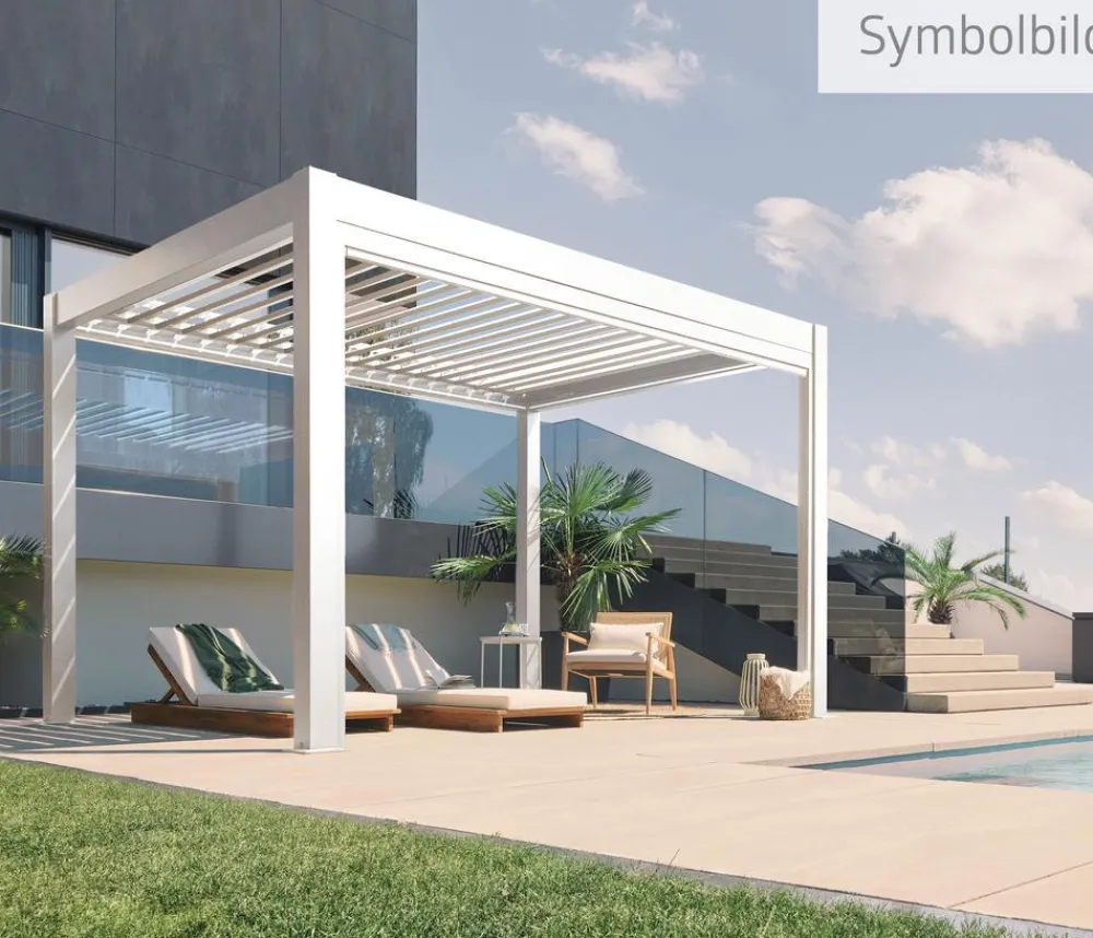 biohort Pergola 3,5 x 3,5 zweifarbig, ca. B367,5/H264/T367,5 cm Weiß Discount
