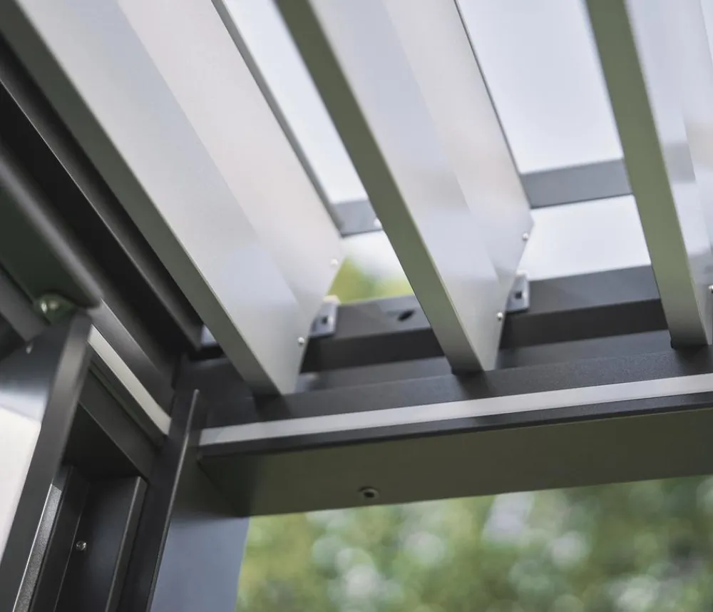 biohort Pergola 5,5 x 3,5 zweifarbig, ca. B552,5/H264/T367,5 cm Quarzgrau Clearance
