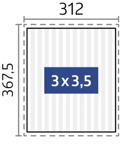 biohort Pergola 3 x 3,5 zweifarbig, ca. B312/H264/T367,5 cm Anthrazit Outlet