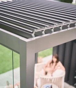 biohort Pergola 4,5 x 3 zweifarbig, ca. B460/H264/T312 cm Dunkelgrau Discount