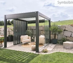 biohort Pergola 5 x 3 zweifarbig, ca. B515,5/H264/T312 cm Anthrazit Hot