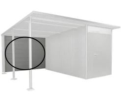 biohort Anbauten > Rückwand für Seitendach L für Gerätehaus AvantGarde