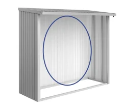 biohort Anbauten - Rückwand für WoodStock® 230 Silber
