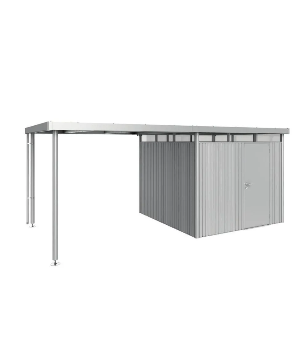 biohort Seitendach für Gerätehaus HighLine H4 Silber New