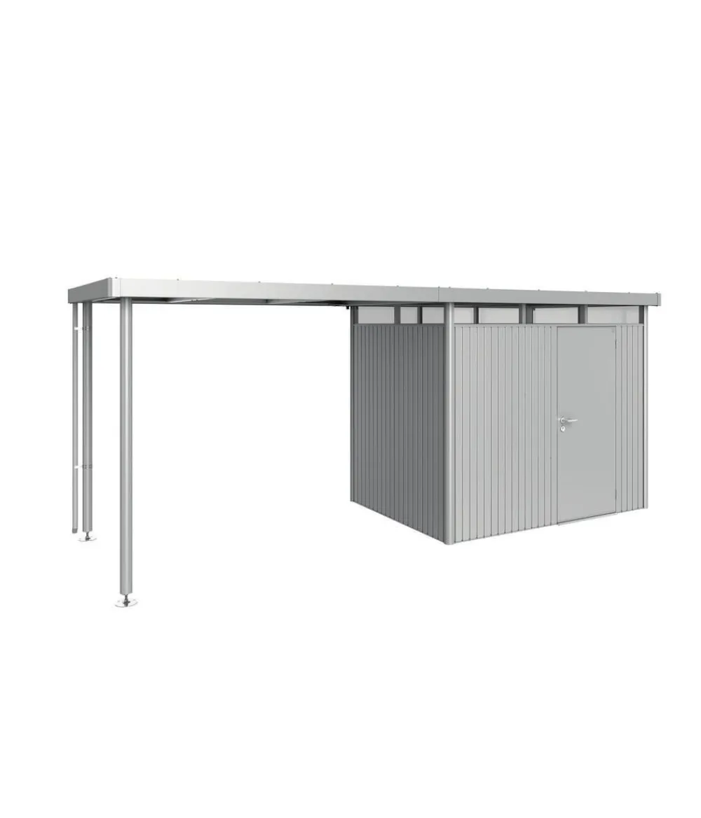 biohort Seitendach für Gerätehaus HighLine H2 Silber Outlet