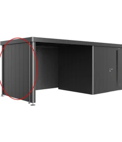 biohort Anbauten - Seitenwand Neo 2A/B/C/D Dunkelgrau