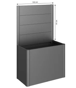 biohort Hochbeete & Frühbeete - Sichtschutz Belvedere 100, ca. B102/H91/T4 cm Dunkelgrau