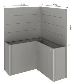 biohort Hochbeete & Frühbeete - Sichtschutz Belvedere L150, ca. B152/H91/T152 cm Quarzgrau