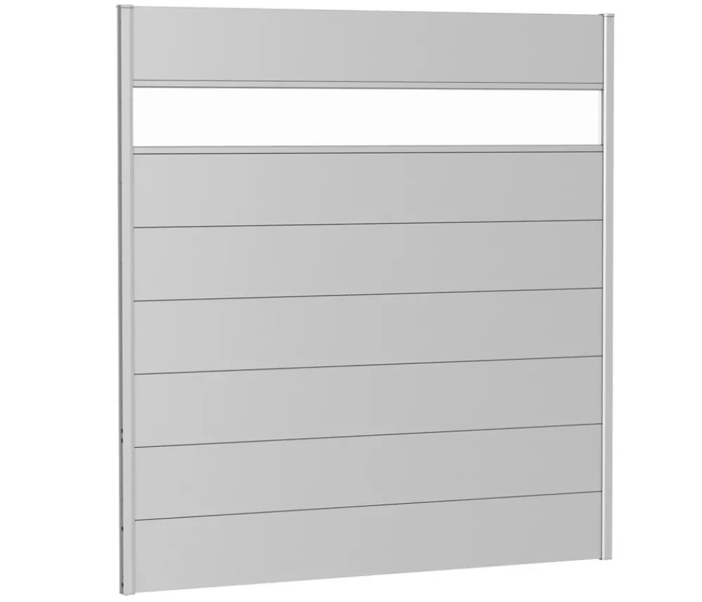 biohort Sichtschutz mit Acrylglas, ca. B180/H180 cm Silber Best