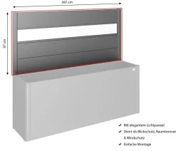 biohort Sichtschutz|Hochbeete & Frühbeete > Sichtschutz mit Acrylglas für HochBeet 4x1, ca. B397/H91/T4 cm