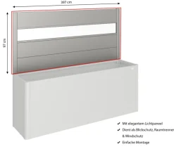 biohort Sichtschutz mit Acrylglas für HochBeet 4x1, ca. B397/H91/T4 cm Quarzgrau Online