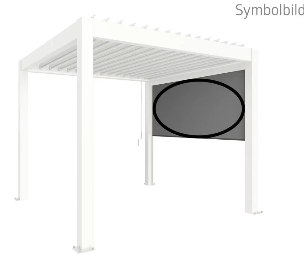 biohort Sonnenschutzrollo Gr. 3,5 m, elektrisch, ca. B235/H10/T327 cm Weiß