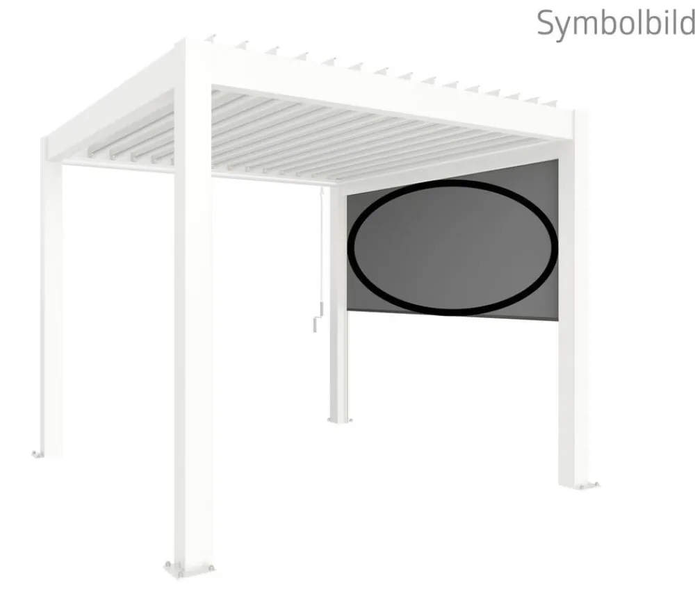 biohort Sonnenschutzrollo Gr. 4 m, ca. B364/H235/T10 cm Weiß Outlet