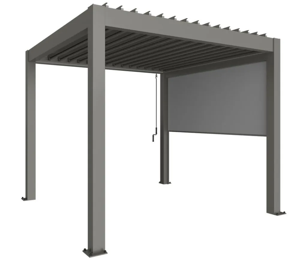 biohort Pergolen - Sonnenschutzrollo Gr. 3 m, ca. B272/H235/T10 cm Quarzgrau