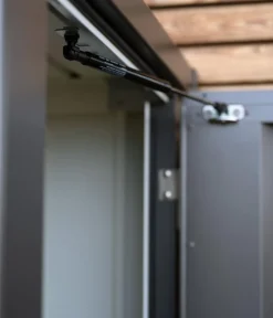 biohort Gartenschränke & Minigaragen - Terrassenschrank Julia M HIGH, ca. B77,7/H180,9/T57 cm Silber
