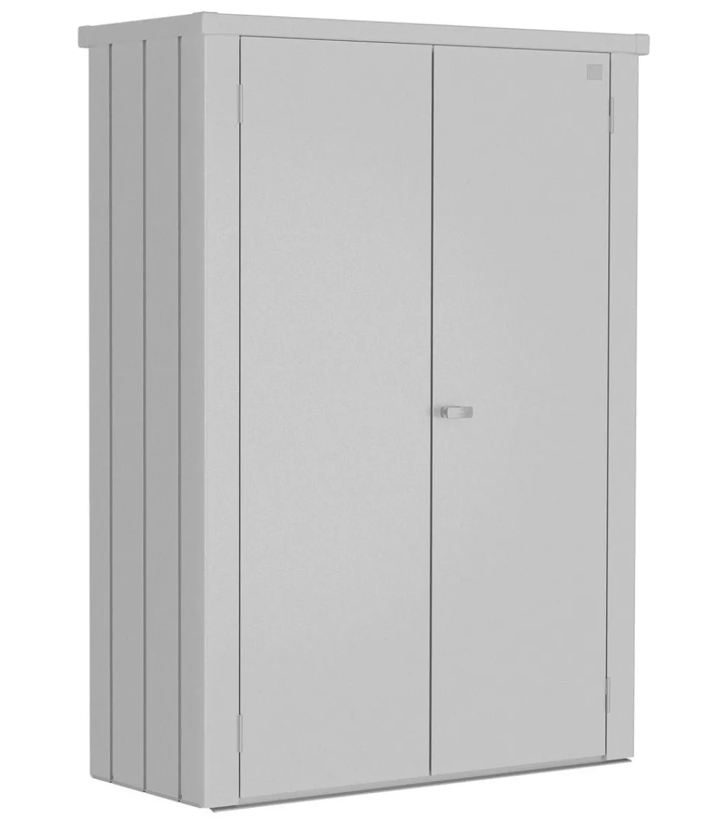 biohort Terrassenschrank Romeo M High, ca. B132/H181/T57 cm Silber