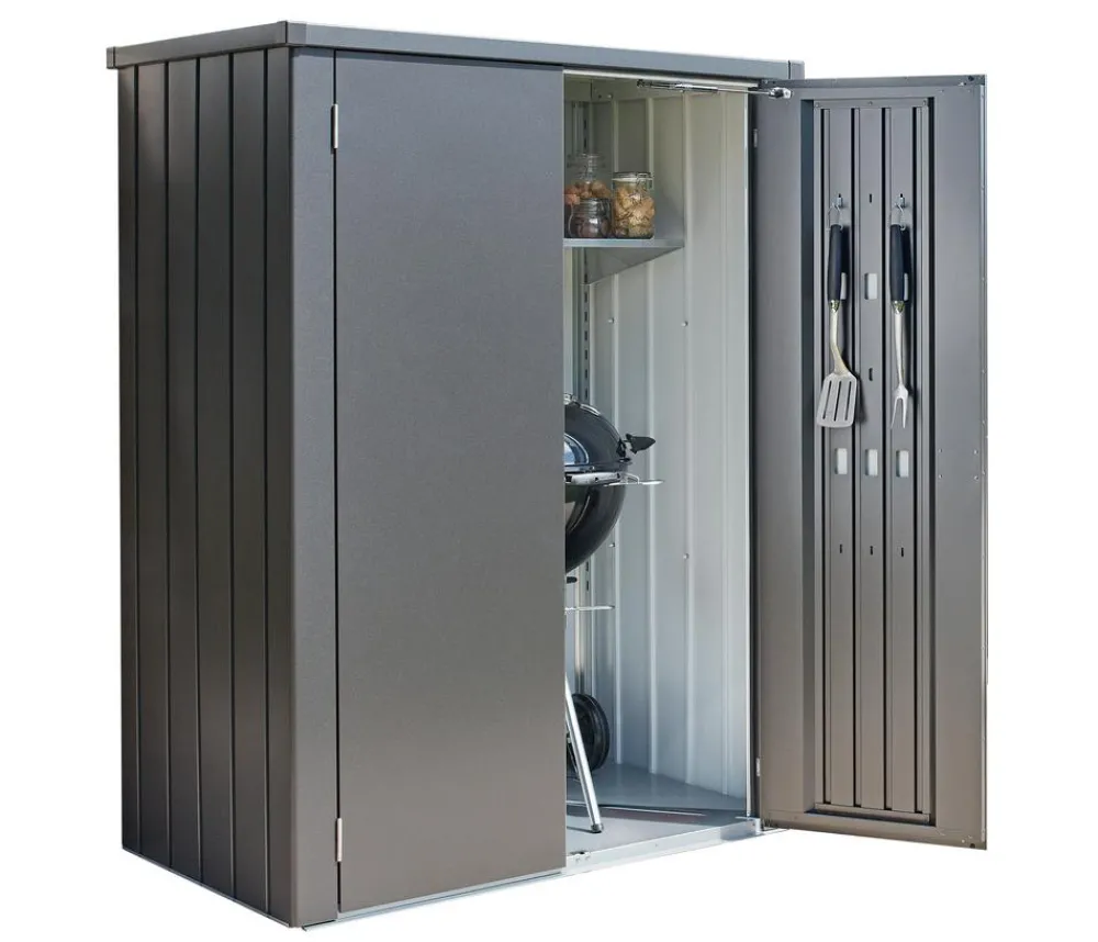 biohort Terrassenschrank Romeo L High, ca. B132/H181/T87 cm Dunkelgrau Sale
