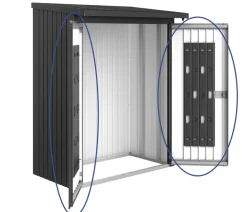 biohort Kaminholzregale > Türpaket WoodStock® 150