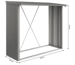 biohort Kaminholzregale - WoodStock® 230 Quarzgrau