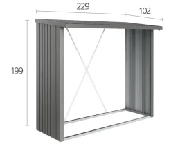 biohort Kaminholzregale - WoodStock® 230 Quarzgrau
