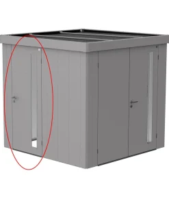 biohort Fenster & Türen - Zusatztür für Gerätehaus Neo Silber