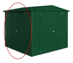 biohort Fenster & Türen - zusätzliche Doppeltür für Gerätehaus Europa Dunkelgrün