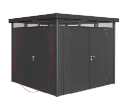 biohort Fenster & Türen - zusätzliche Doppeltür für Gerätehaus HighLine®/Panorama® Dunkelgrau