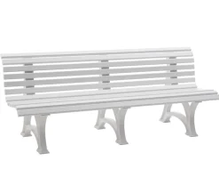 Blome Gartenbänke Kunststoff|4-Sitzer Gartenbänke - Bank Borkum, 4-Sitzer Weiß