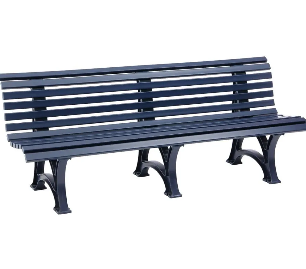 Blome Gartenbänke Kunststoff|4-Sitzer Gartenbänke - Bank Borkum, 4-Sitzer Blau