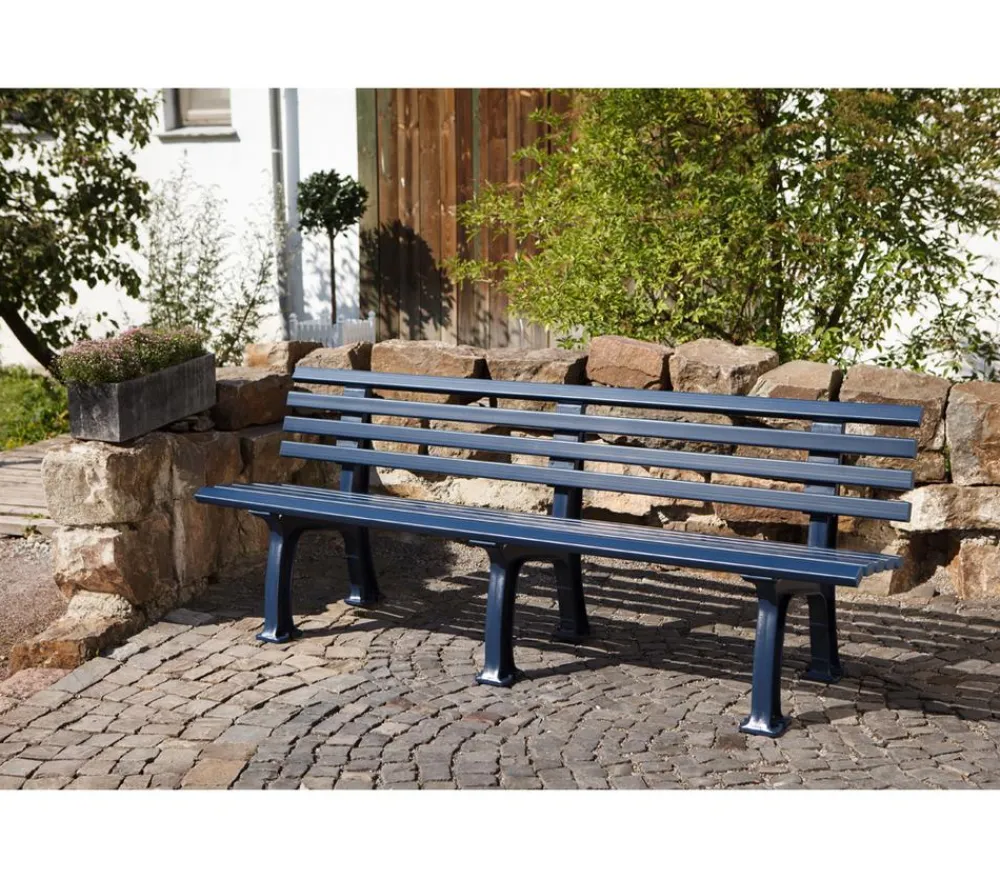 Blome Gartenbänke Kunststoff|4-Sitzer Gartenbänke - Bank Juist, 4-Sitzer Blau