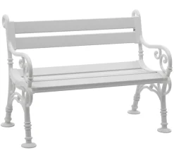 Blome 2-Sitzer Gartenbänke|Gartenbänke Kunststoff - Bank Linderhof, 2-Sitzer Weiß