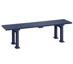 Blome 3-Sitzer Gartenbänke|Gartenbänke Kunststoff - Bank Mono I, 3-Sitzer Blau