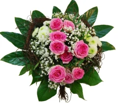 Dehner Blumensträuße - Blumenstrauß Rebenkranz, ca. Ø32 cm