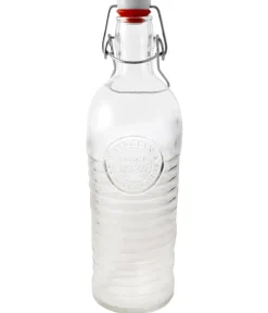 Bormioli Saft- & Weinherstellung - Rocco Bügelverschlussflasche Officina 1825, 1200 ml Transparent
