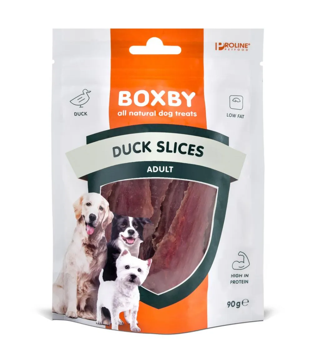 Boxby Hundeleckerlies > Hundesnack Duck Slices, 90 g